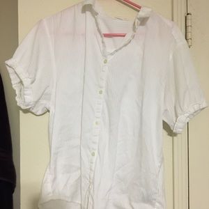Gap light white button up